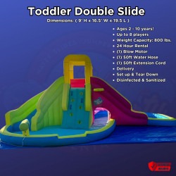 20ft Toddler Double Waterslide