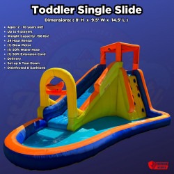 15ft Toddler Single Waterslide